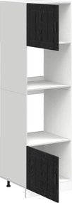 vidaXL Ντουλάπι φούρνου PORTO Μαύρη Δρυς 60 x 57 x 207 εκ