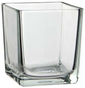 Κηροπήγιο Γυάλινο Lotty 02.1013005 14x14x14cm Clear Γυαλί