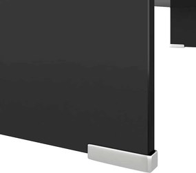 vidaXL Βάση Τηλεόρασης/Οθόνης Μαύρη 90 x 30 x 13 εκ. Γυάλινη