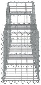 vidaXL Συρματοκιβώτια Τοξωτά 15 τεμ. 200x30x40/60 εκ. Γαλβαν. Ατσάλι