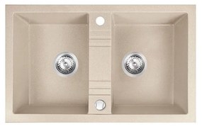 FERRO DRGM2/48/78SA Νεροχύτης Κουζίνας Άμμου Γρανίτης 78x48cm