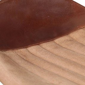vidaXL Σκαμπό Μπαρ 2 τεμ. Καφέ από Γνήσιο Δέρμα