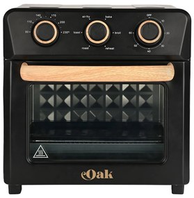 Estia 06-23690 Oak Φριτέζα αέρος 1400W 12lt με 4 λειτουργίες ψησίματος, Μαύρο