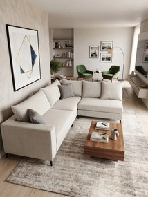 Γωνιακός καναπές Ricap-Ekrou