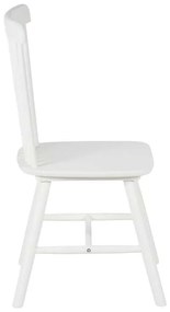 Καρέκλα Melia pakoworld rubberwood σε λευκή απόχρωση 45x51x87εκ