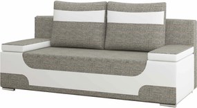 Καναπές - κρεβάτι Aria-Λευκό - Γκρι - 200.00Χ92.00Χ90.00cm