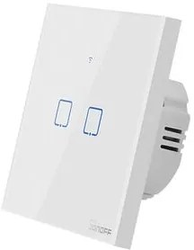 SONOFF smart διακόπτης ΤΧ-T2EU2C, αφής, Wi-Fi, διπλός, λευκός