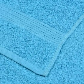 vidaXL Πετσέτες ντους 10 τεμάχια Τυρκουάζ 70x140cm 360gsm 100% βαμβάκι