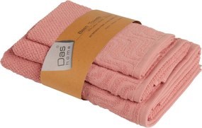 Πετσέτες Μπάνιου (Σετ 3τμχ) Das Home Best Line 0883 Pink 550gsm