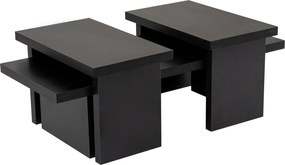 Coffee Table Sanctuary - Wood Black Wood Black