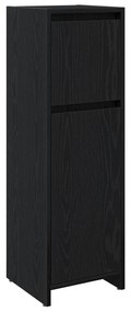 vidaXL Μαύρο Ντουλάπι Μπάνιου Δρύς 30x30x95 εκ. από Επεξεργασμένο Ξύλο