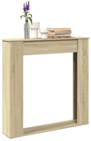 vidaXL Πλαίσιο Τζακιού Sonoma Δρυς 100x20x100 εκ. από Επεξ. Ξύλο