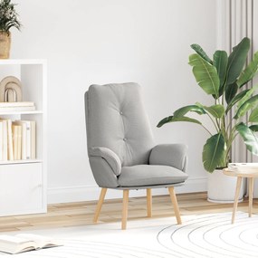vidaXL Πολυθρόνα Χαλάρωσης Συννεφένια Γκρι Υφασμάτινη