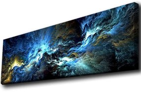 Πίνακας Καμβάς Με Φως Led 139LDG1105 90x30cm Multi Wallity Οριζόντιοι Wood, Canvas