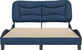 vidaXL Πλαίσιο κρεβατιού χωρίς στρώμα Hvar μπλε 120x200cm ύφασμα