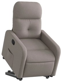 vidaXL Πολυθρόνα Ανακλινόμενη με Ανύψωση Χρώμα Taupe Υφασμάτινη