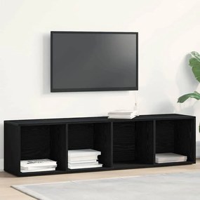 vidaXL Βιβλιοθήκη Μαύρη Δρυς 36x30x143 εκ. Επεξεργασμένο ξύλο
