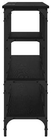 vidaXL Τραπέζι κονσόλας με ράφι Μαύρη δρυς 160 x 29 x 80 εκ.