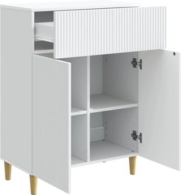 vidaXL Πλαϊνό γραφείο Λευκό 66 x 34,5 x 90 εκ Επεξεργασμένο Ξύλο