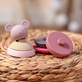 Πυραμίδα Στοίβαξης Nattou Silicon Ποντικάκι Pink N875356