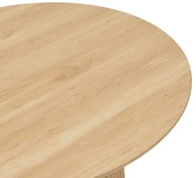 Τραπέζι σαλονιού Opols pakoworld mdf σε  φυσική απόχρωση Φ90x42εκ