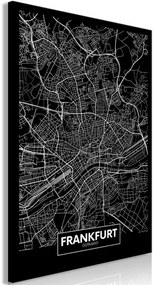 Πίνακας - Dark Map of Frankfurt (1 Part) Vertical - 60x90