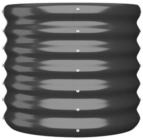 vidaXL Ζαρντινιέρα Ανθρακί 40x40x36 εκ. Γαλβανισμένος χάλυβας