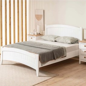 Κρεβάτι Karya Modern Country (Για Στρώμα 160x200cm) 524ADS1508 160x200x98cm White Double