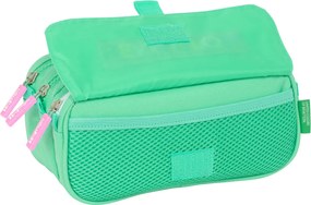 Τριπλή Κασετίνα Benetton Mint Πράσινο 21,5 x 10 x 8 cm