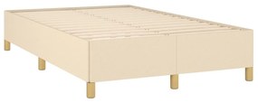 vidaXL Σκελετός Κρεβατιού Χωρίς Στρώμα Κρεμ 120x200 εκ. Υφασμάτινο