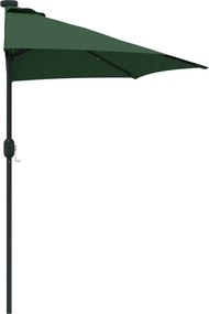 vidaXL Ομπρέλα Κήπου Πράσινο 294 x 150 x 224 εκ
