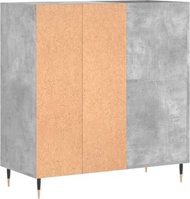 vidaXL Δισκοθήκη Γκρι Σκυροδέματος 84,5 x 38 x 89 εκ από Επεξεργ. Ξύλο