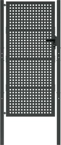 vidaXL Πόρτα Κήπου Ανθρακί 100x175 εκ. Ατσάλι