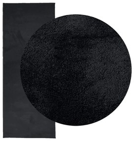 Χαλί OVIEDO με Κοντό Πέλος Μαύρο 80 x 200 εκ. - Μαύρο
