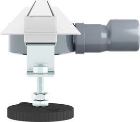 vidaXL 360° Νεροχύτης ντους με λεπτό μοντέλο Ασημί 100 cm