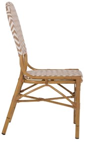 ΚΑΡΕΚΛΑ ΑΛΟΥΜΙΝΙΟΥ BAMBOO LOOK ΦΥΣΙΚΟ - ΛΕΥΚΟ HM5927.03 46x56x95Yεκ.