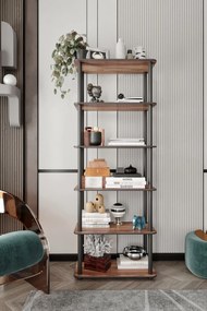 Βιβλιοθήκη Καρυδιά BOOKCASE 60x30x173
