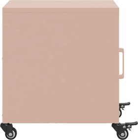 vidaXL Κομοδίνα 2 τεμ. Ροζ 36x39x43,5 εκ. από Χάλυβα