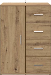 vidaXL Πλαϊνό γραφείο Artisan Oak 59 x 39 x 80 εκ. Επεξεργασμένο Ξύλο