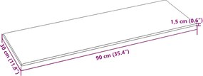 vidaXL Κεφαλάρι Τοίχου 12 τμχ. 90 x 30 cm Κρεμ ύφασμα