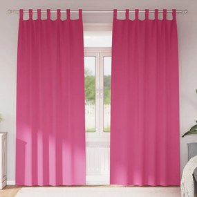 vidaXL Κουρτίνες 2 pcs Φωτεινό Ροζ 225 x 140 εκ. Πολυεστέρας