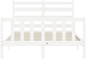 vidaXL Σκελετός Κρεβ. Χωρίς Στρώμα Λευκό 120x200 εκ Μασίφ Πεύκο
