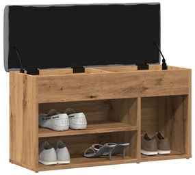 vidaXL Πάγκος παπουτσιών  Artisan Oak 82x32x45,5 cm Κατασκευασμένο ξύλο