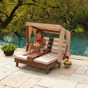 Ανάκλινδρο KidKraft Double Chaise Lounge-Μπλε-Λευκό