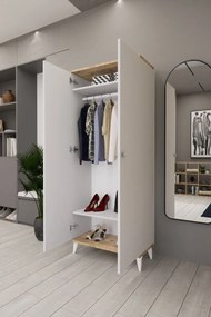 Stewehome Ντουλάπι με κρεμάστρα αποθήκευσης για ρούχα 68x178x178 cm