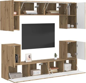 vidaXL Σετ επίπλου τηλεόρασης 5 τμχ. Artisan Oak Επεξεργασμένο Ξύλο