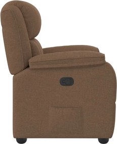 vidaXL Πολυθρόνα Ανακλινόμενη Καφέ Υφασμάτινη