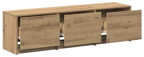 vidaXL Ντουλάπα Τηλεόρασης με LED Καρυδιά 140x34x40 εκ. Επεξεργασμένο Ξύλο