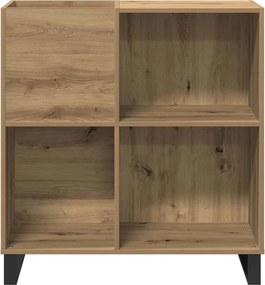 vidaXL Ντουλάπι δίσκων βινυλίου με ράφι Παλαιό ξύλο 85 x 38 x 89 εκ.