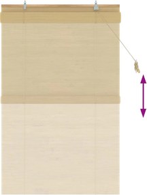 vidaXL Ρόλερ (στόρι) Φυσικό 110 x 160 cm Μπαμπού